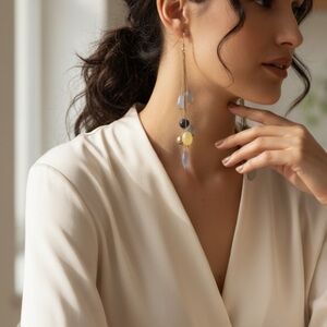 Delicate Multi-Color Drop Earrings — Boho Chic